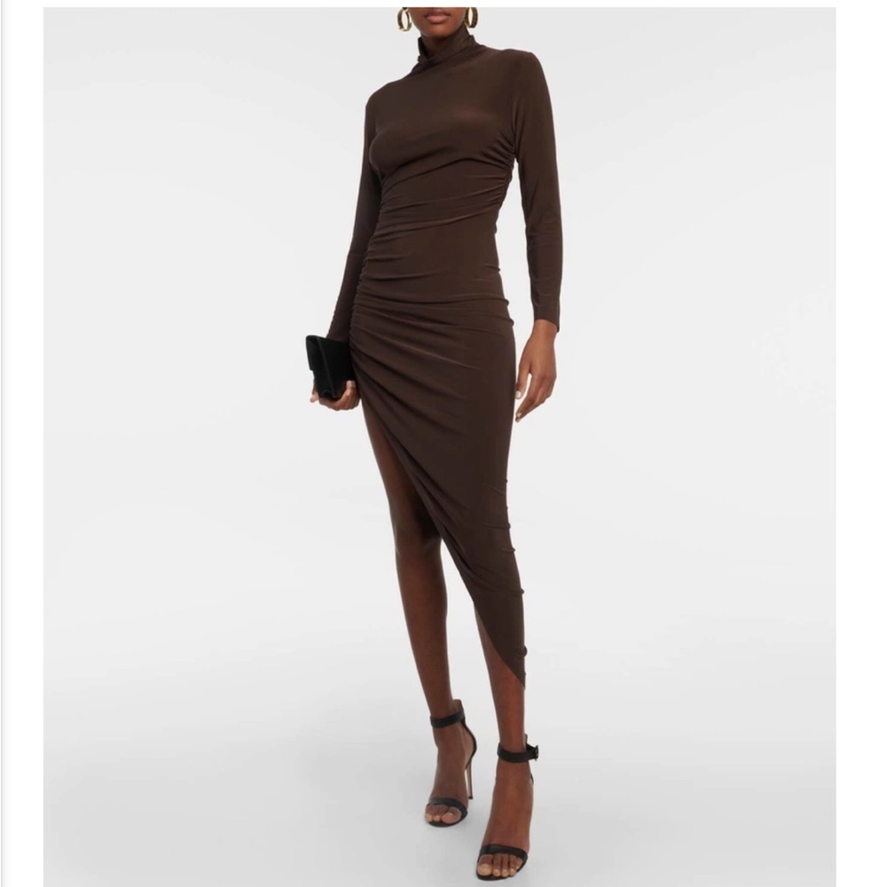 Norma Kamali Brown Asymmetrical Dress